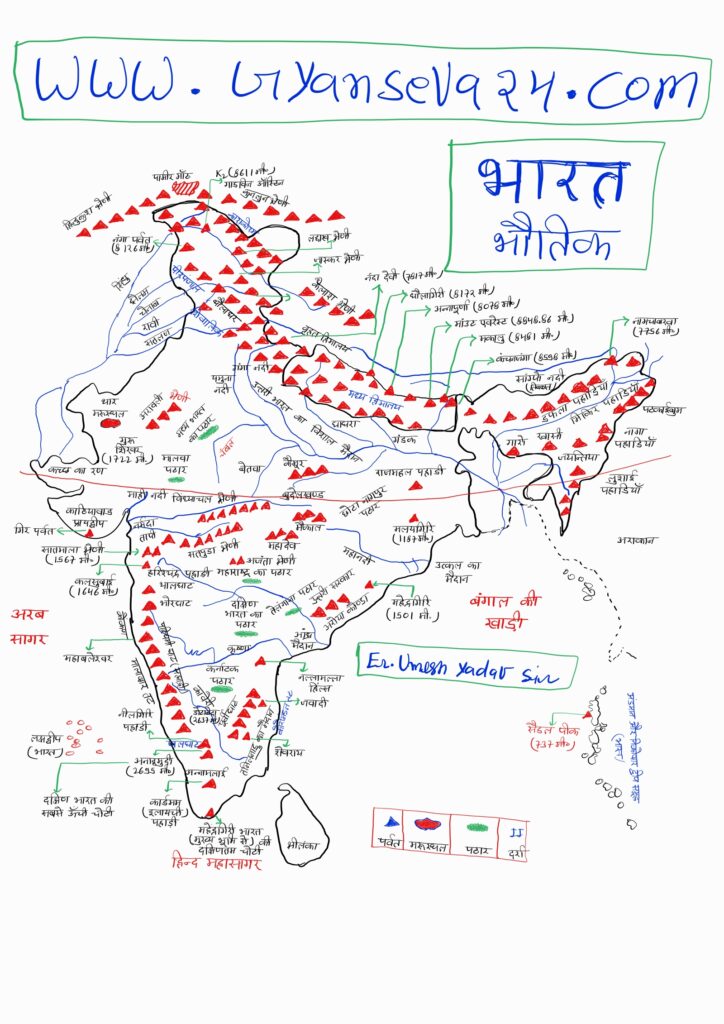 India physical map